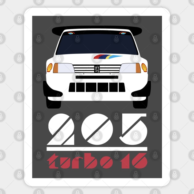 Peugeot 205 T16 Sticker by AutomotiveArt